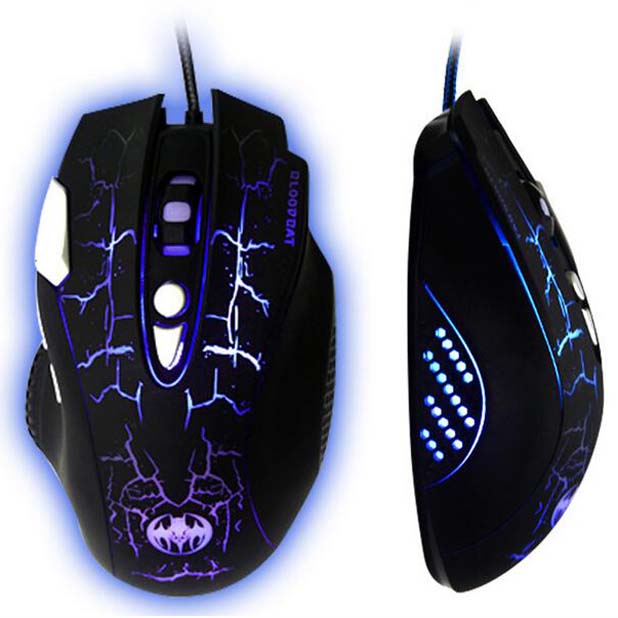 Multi-key fire 8 key seven-color breathing light wired optical game mouse 